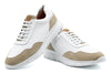 Madison Tumbled Glove Leather Trainer - Sand