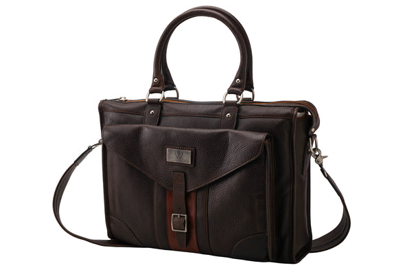 Rudyard Saddle Leather Martingale Brief - Chocolate