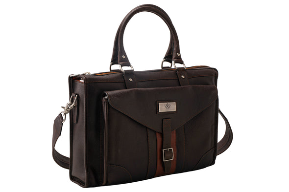 Rudyard Saddle Leather Martingale Brief - Chocolate