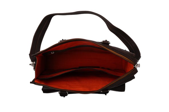 Rudyard Saddle Leather Martingale Brief - Chocolate