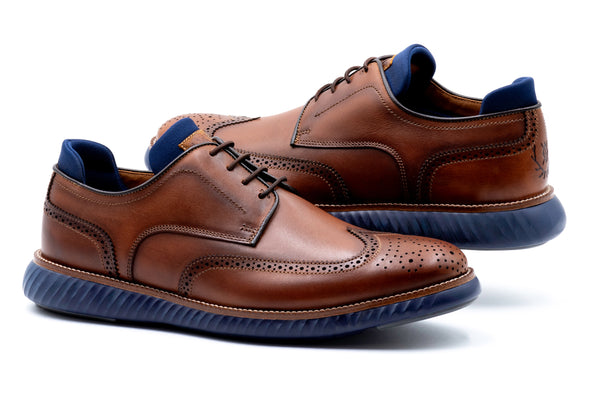 CountryAire Saddle Leather Wingtip - Cigar