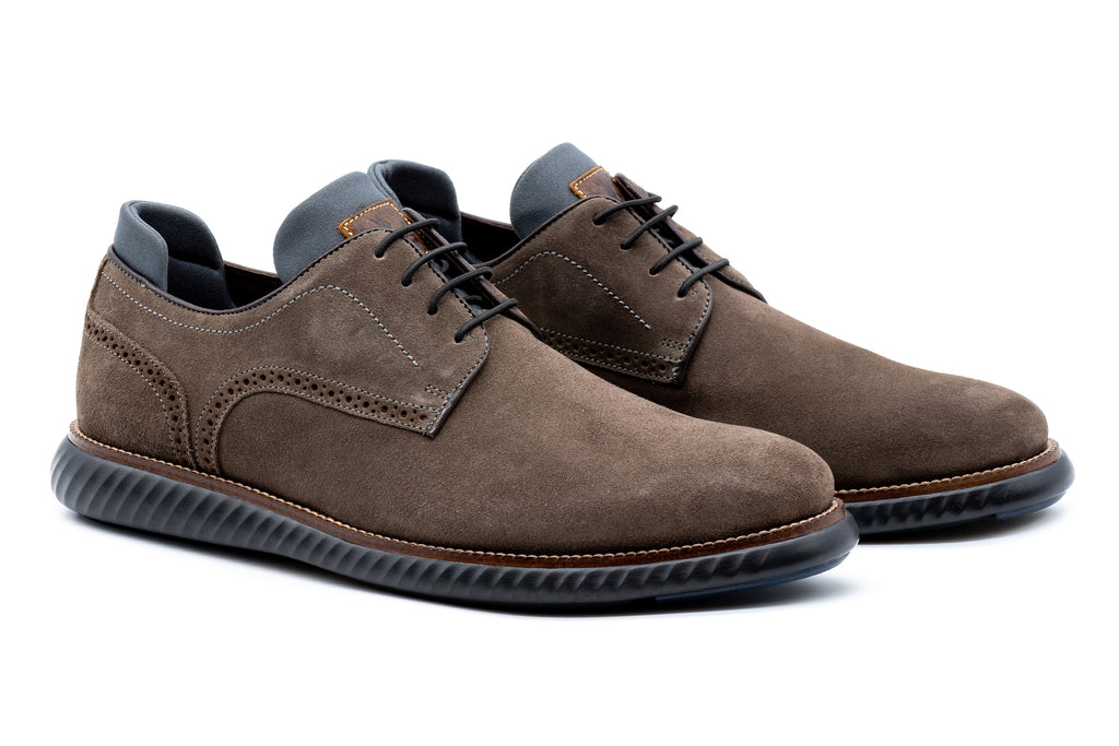 Countryaire Water Repellent Suede Leather Plain Toe - Smoke