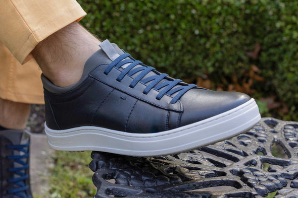 Cameron Sheepskin Sneakers - Navy