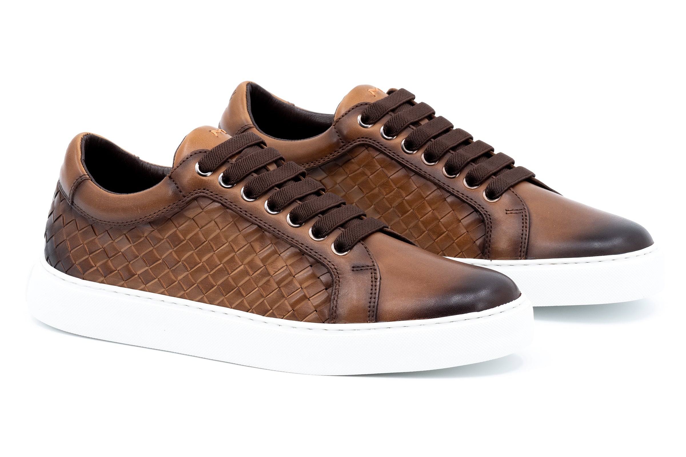 Lorenzo Luxe Calf Skin Sneakers - Pecan
