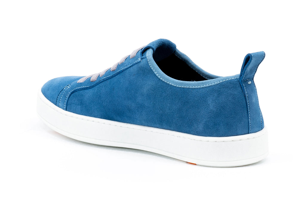 MD Signature Sheep Skin Water Repellent Suede Leather Sneakers - Sky Blue