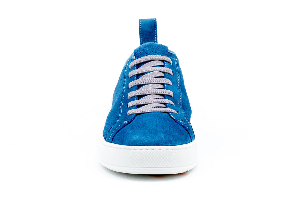 MD Signature Sheep Skin Water Repellent Suede Leather Sneakers - Sky Blue - Front