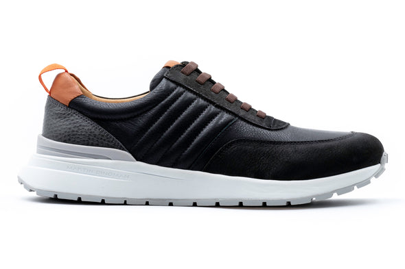 Dawson Glove Leather Sneakers - Black