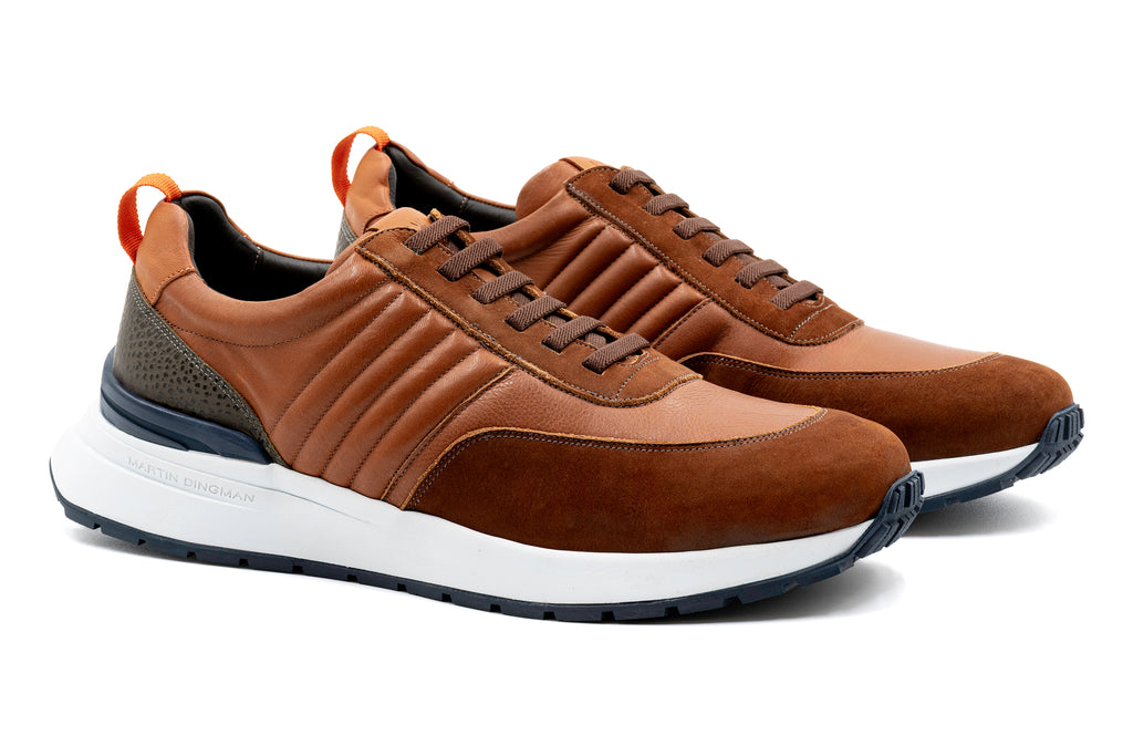 Dawson Saddle Leather Sneakers - Whiskey