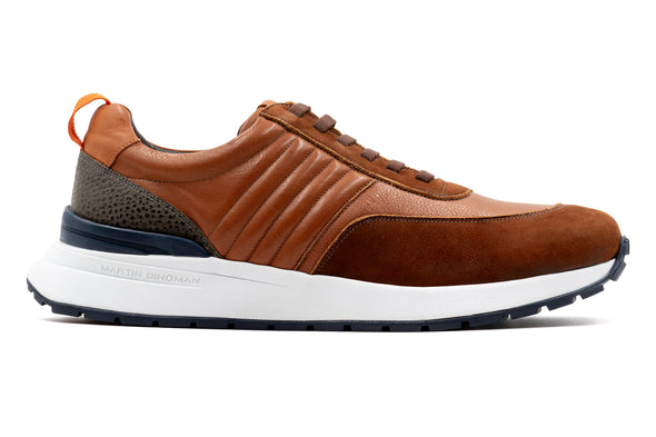 Dawson Saddle Leather Sneakers - Whiskey