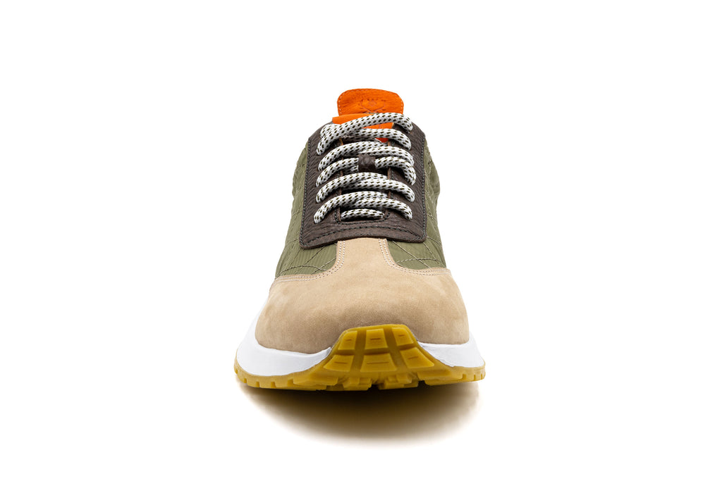 Marathon Lightweight Nylon Sneakers - Olive/Sand