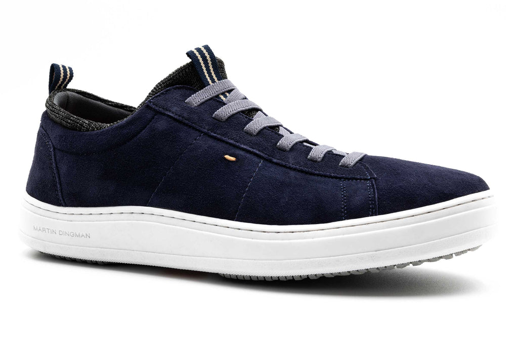 Cameron Water Repellent Suede Sneakers - Navy