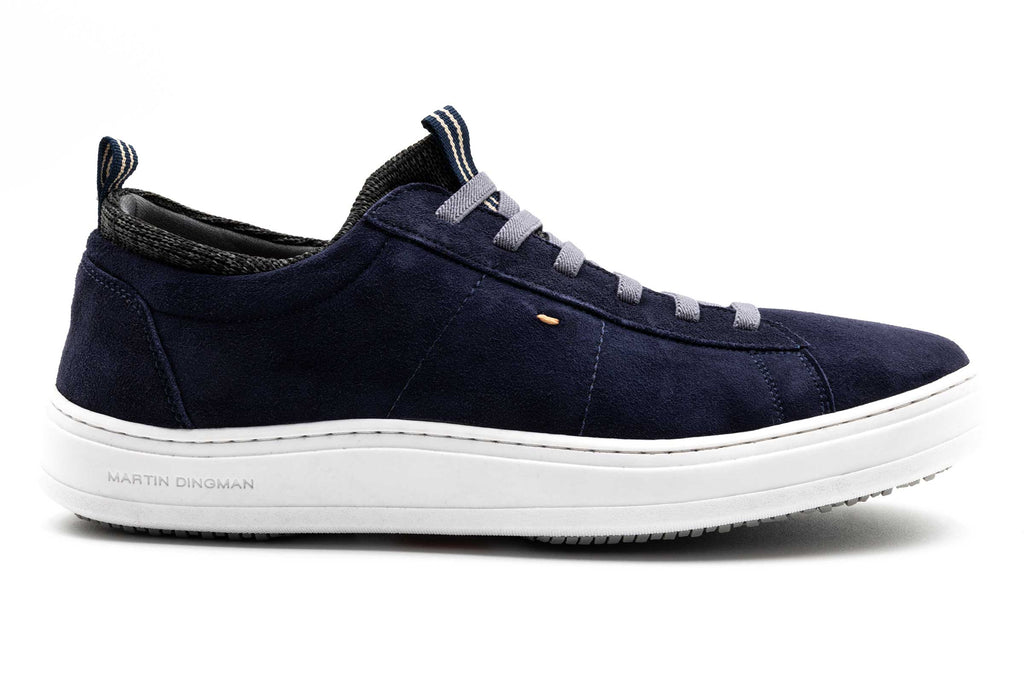 Cameron Water Repellent Suede Sneakers - Navy