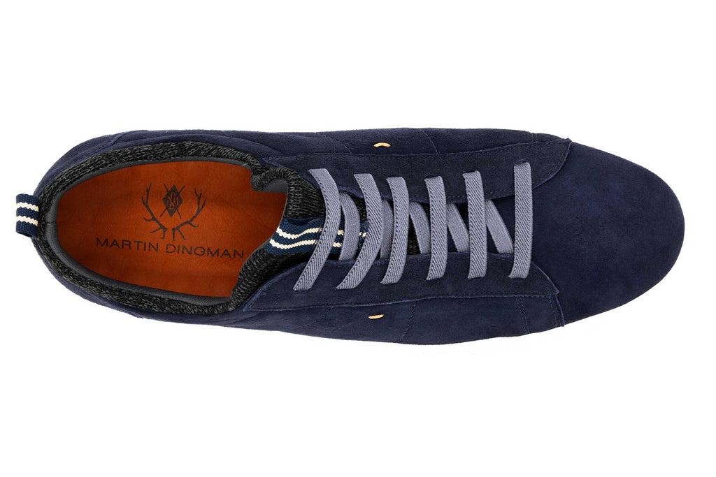 Cameron Water Repellent Suede Sneakers - Navy