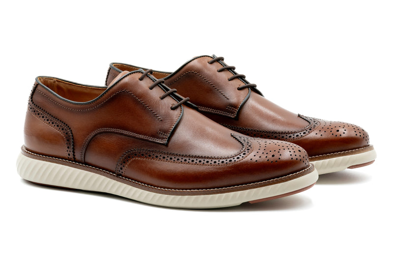 CountryAire Saddle Leather Wingtip - Whiskey