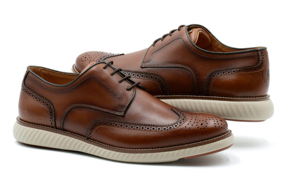 CountryAire Saddle Leather Wingtip - Whiskey