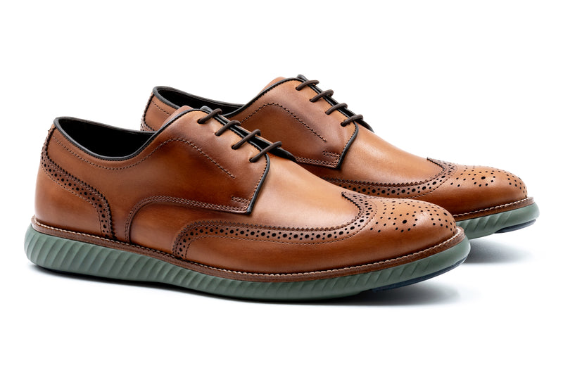 CountryAire Saddle Leather Wingtip - Pecan