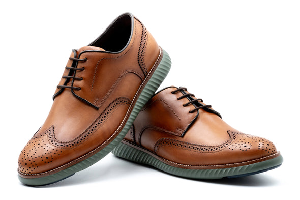 CountryAire Saddle Leather Wingtip - Pecan