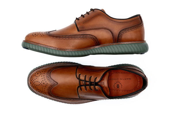 CountryAire Saddle Leather Wingtip - Pecan
