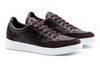 Carson Alligator Grain Sneakers - Walnut