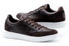 Carson Alligator Grain Sneakers - Walnut