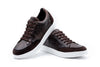 Carson Alligator Grain Sneakers - Walnut