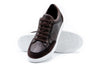 Carson Alligator Grain Sneakers - Walnut