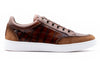 Carson Alligator Grain Sneakers - Pecan