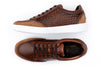 Carson Alligator Grain Sneakers - Pecan