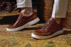 Carson Alligator Grain Sneakers - Pecan