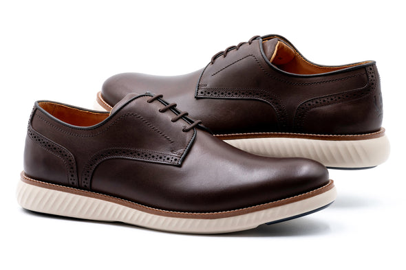 CountryAire Saddle Leather Plain Toe - Chocolate