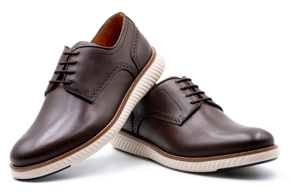 CountryAire Saddle Leather Plain Toe - Chocolate