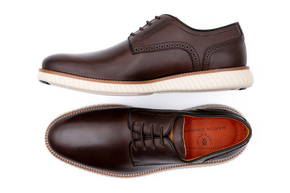 CountryAire Saddle Leather Plain Toe - Chocolate
