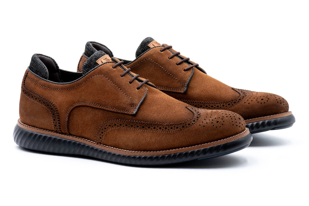 Countryaire Suede Wingtip - French Roast