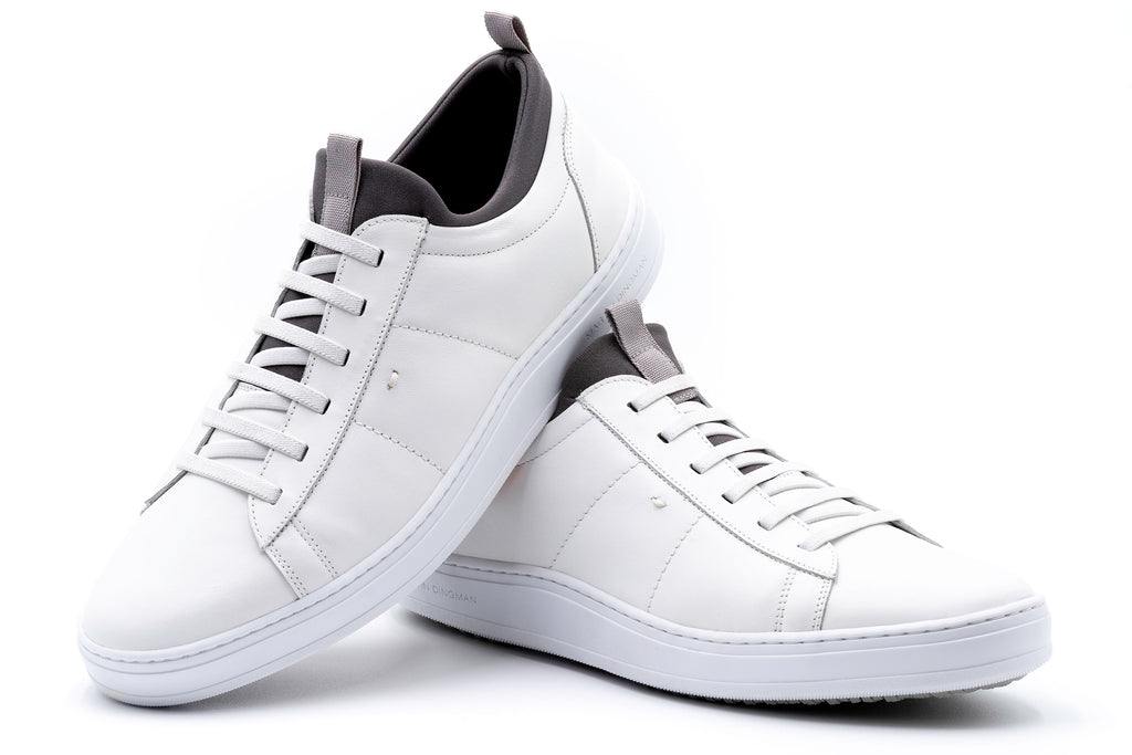 Cameron Tumbled Glove Leather Sneakers - White