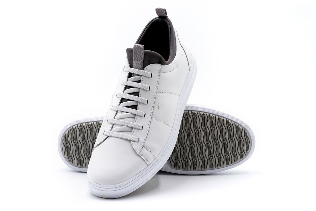 Cameron Tumbled Glove Leather Sneakers - White