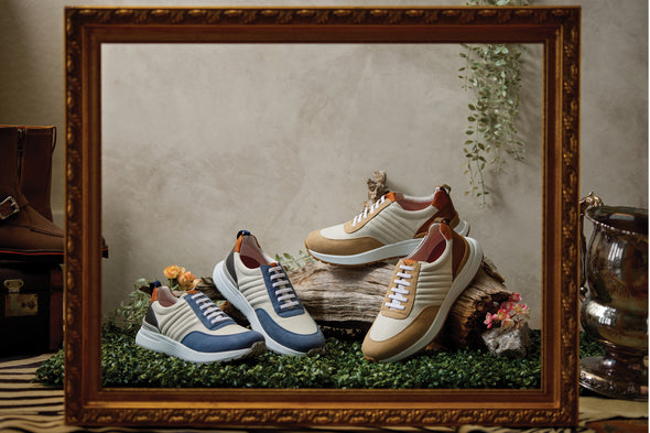 Dawson Glove Leather Sneakers - White/Sand