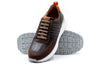Dawson Glove Leather Sneakers - Chocolate
