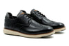 CountryAire Pebble Grain Leather Wingtip - Black