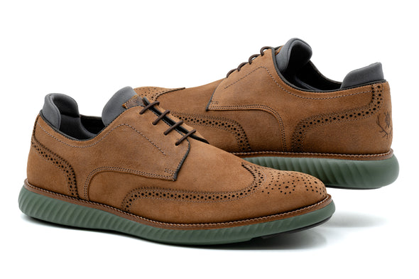 CountryAire Suede Wingtip - French Roast