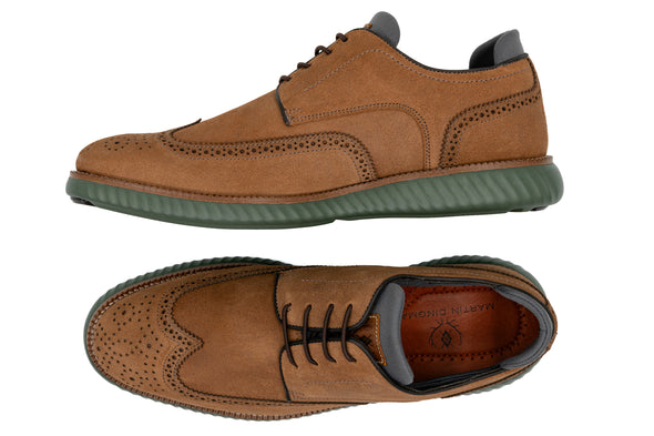 CountryAire Suede Wingtip - French Roast