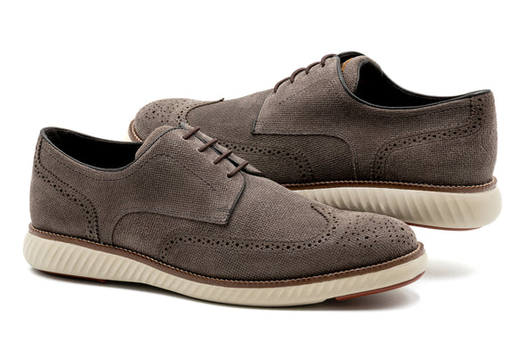 CountryAire Suede Wingtip - Smoke