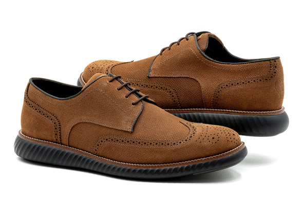 CountryAire Suede Wingtip - French Roast