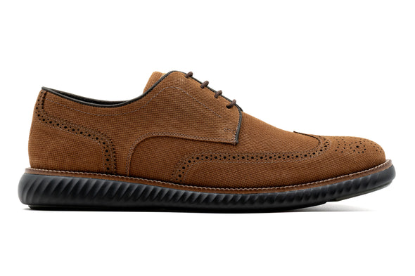 CountryAire Suede Wingtip - French Roast