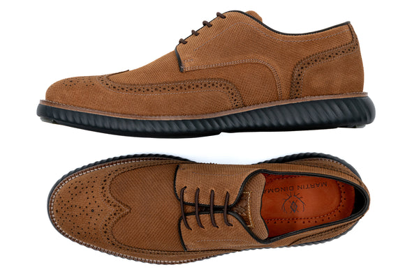CountryAire Suede Wingtip - French Roast