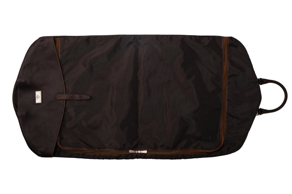 Rudyard Saddle Leather Coachman Garment Bag - Chocolate