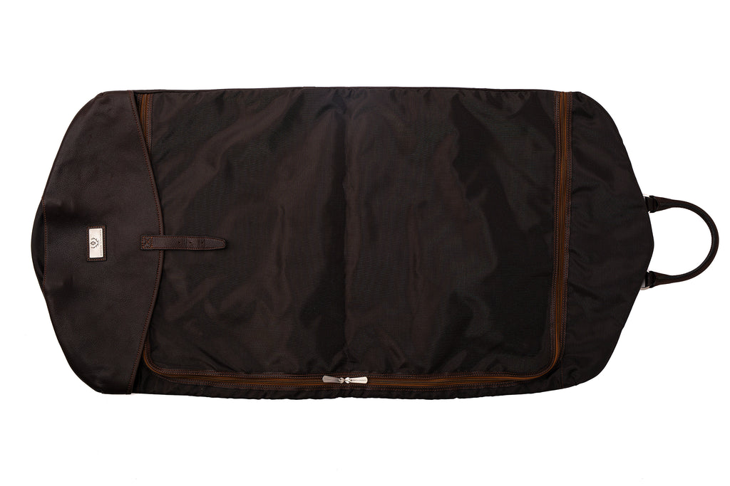 Rudyard Saddle Leather Coachman Garment Bag - Chocolate
