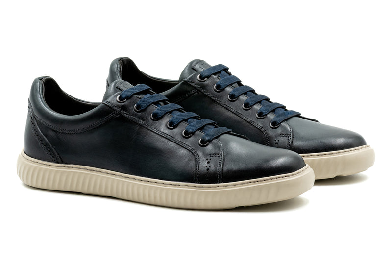 CountryAire Saddle Leather Sneaker - Midnight