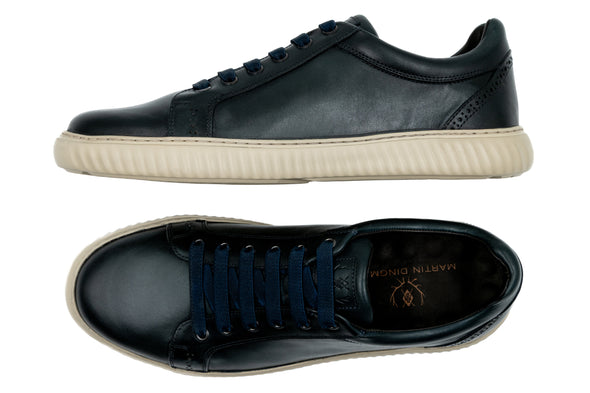 CountryAire Saddle Leather Sneaker - Midnight