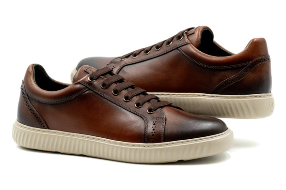 CountryAire Saddle Leather Sneaker - Bourbon