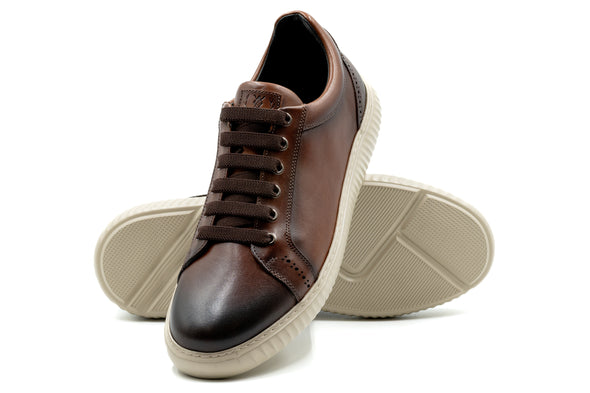 CountryAire Saddle Leather Sneaker - Bourbon